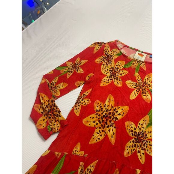 Farm Rio Golden Lily Maxi Dress Size XS - Picture 4 of 8